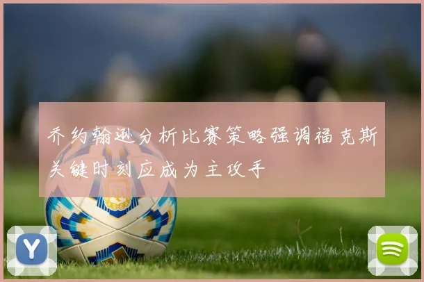 乔约翰逊分析比赛策略强调福克斯关键时刻应成为主攻手